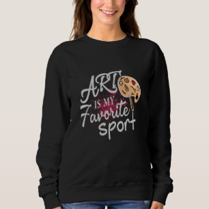 Art Is My Favourite Sport red Splash Sweatshirt