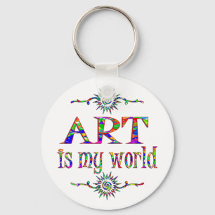 Art is My World Keychain