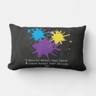 Art Isnt Cheap Lumbar Pillow