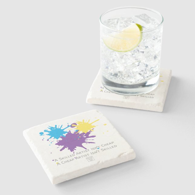 Art Isnt Cheap Stone Coaster (Side)