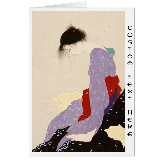 Art japonais de femme de lettre d'amour de (Devant)