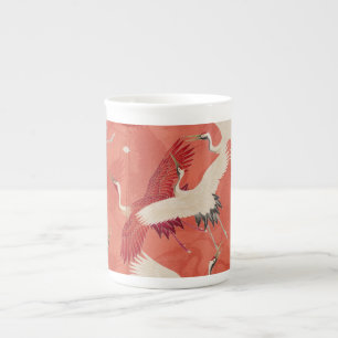 Art Japonais Kimono Grues Bone China Mug
