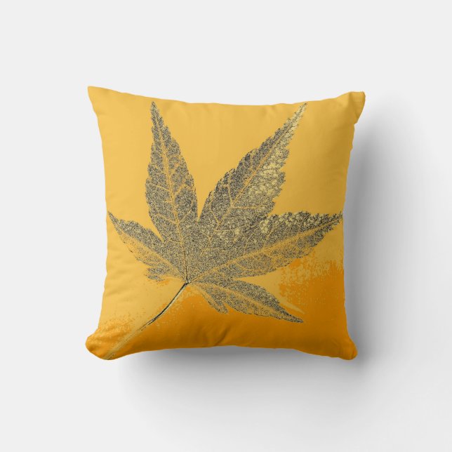 Art leaf 7 throw pillow (Front)