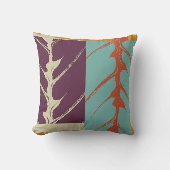 Art leaf autumn 6 throw pillow (Front)