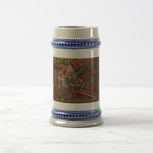 art life flyer beer stein