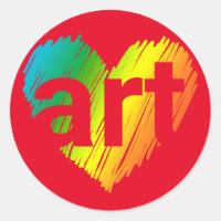 Art Lover, Big Heart with word Art, Creative Art