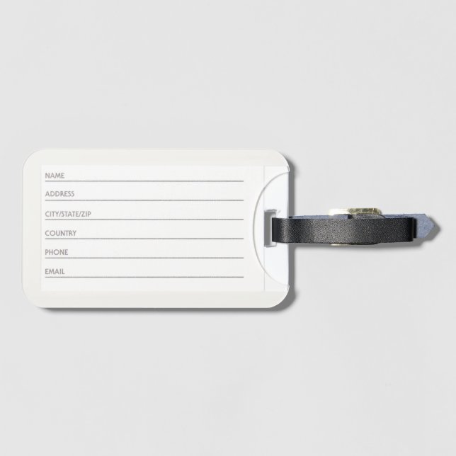 Art Luggage Tag: Seagull John Dyer Tag (Back Horizontal)