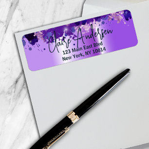 Art Luxe Chic Glam Moderne Purple Metallic