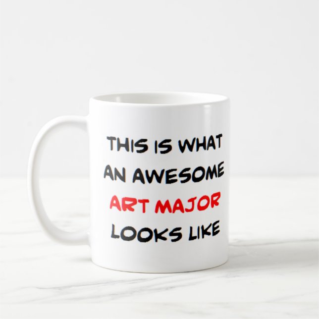 art major, awesome coffee mug (Left)