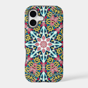 Art mandala de rosette ornementale colorée