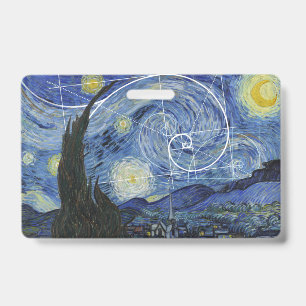 Art Meets Math, Van Gogh Meets Fibonacci Card Badge