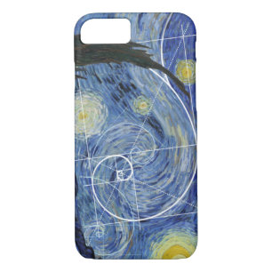  Art Meets Math, Van Gogh Meets Fibonacci Card Case-Mate iPhone Case