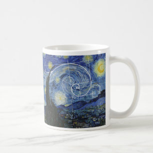  Art Meets Math, Van Gogh Meets Fibonacci Card Coffee Mug