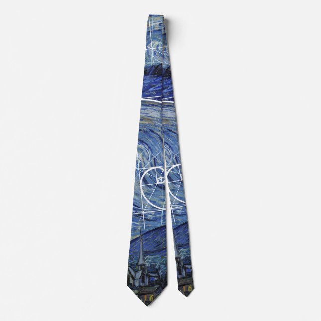  Art Meets Math, Van Gogh Meets Fibonacci Card Tie (Front)