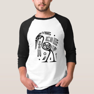 Art mexicain Aztec Black Waterbird T-shirt