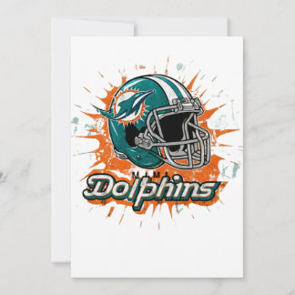 Art - Miami Dolphins Classic Thank You Card