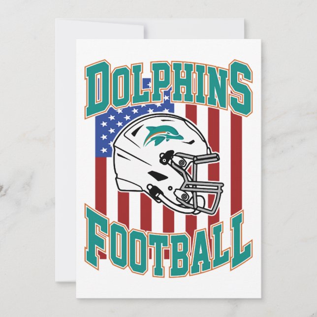 Art - Miami Dolphins Classic  Thank You Card (Front)