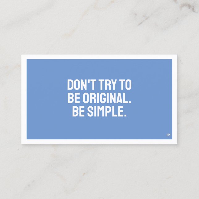 ART Minimalist Business Card MINI (Back)