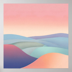 Art minimaliste 3D Abstrait pour affiche murale