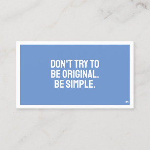 ART Minimaliste Carte de visite MINI