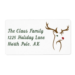 Art minimaliste moderne de la ligne de cerfs Noël