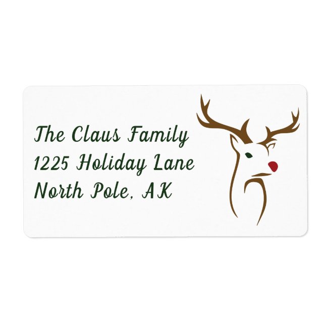 Art minimaliste moderne de la ligne de cerfs Noël (Devant)