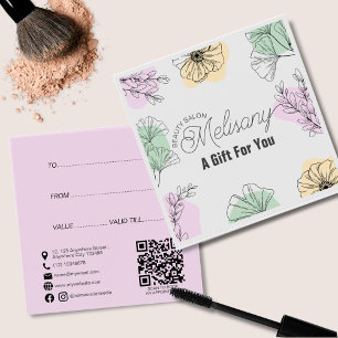 Art minimaliste moderne rose or vert ligne florale