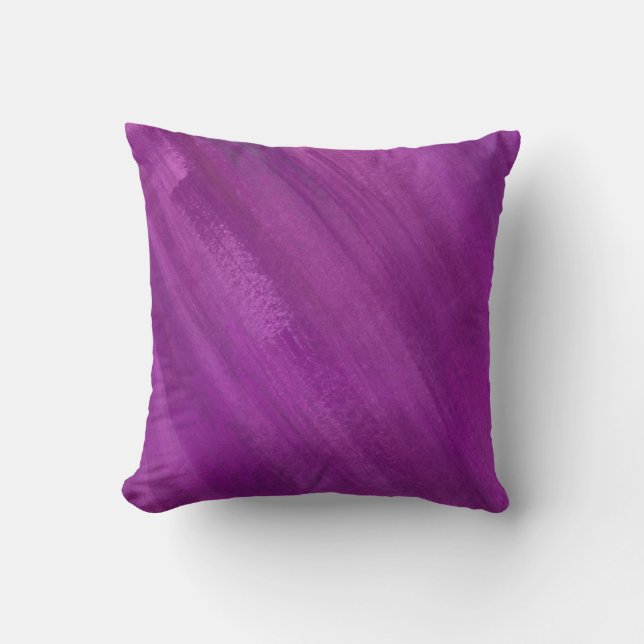 art moderne Abstrait violet rose mauve coussin (Recto)