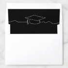 Art moderne Black Graduation Cap Line