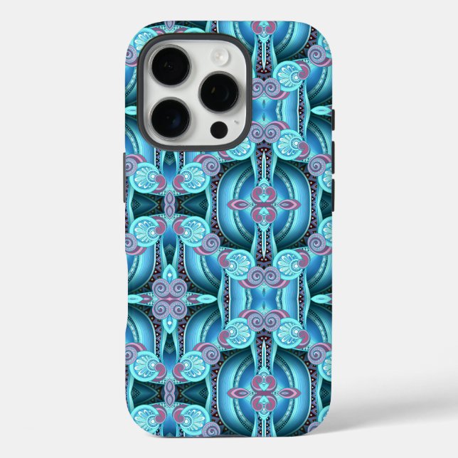 Art moderne en bleu iPhone / coque ipad (Verso)