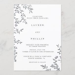 Art Moderne Floral Mariages Invitations