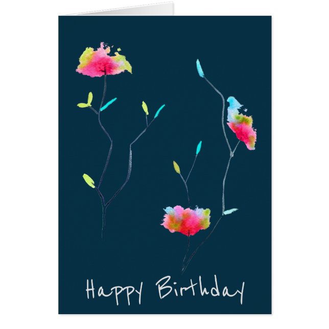 Art moderne simple inspiré du Japon avec fleur ros (Devant)