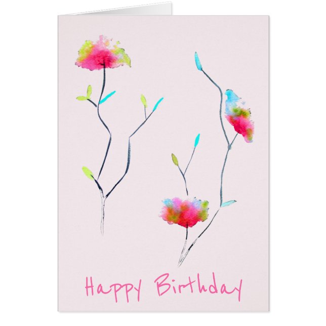 Art moderne simple inspiré du Japon avec fleur ros (Devant)