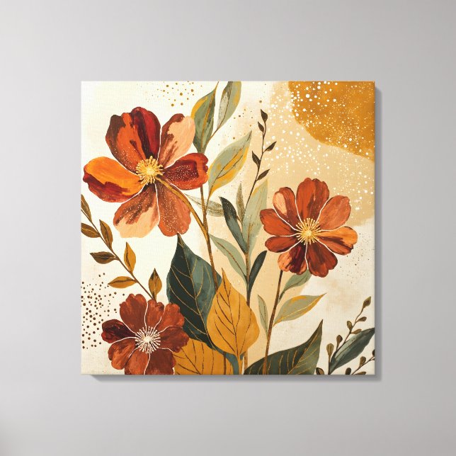Art mural abstrait botanique boho moderne (Recto)