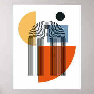 Art mural abstrait géométrique de style moderne du