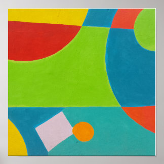 Art mural abstrait géométrique moderne Poster carr