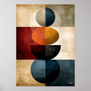 Art mural abstrait géométrique totemique Zen japon