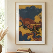 Art mural abstrait Wabi Sabi grand format
