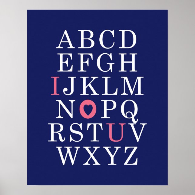 art mural alphabet rose pour fille (Devant)