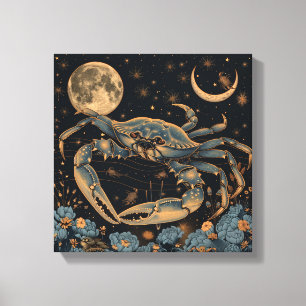 Art mural astrologique Cancer crabe zodiaque