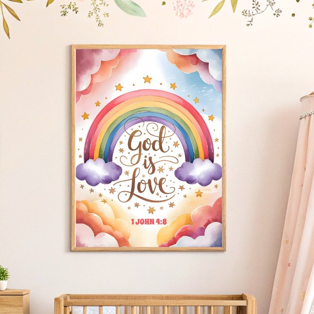 Art mural chrétien pour la nurserie des enfants "D (Créateur téléchargé)