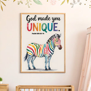 Art mural chrétien pour la nurserie 'Dieu t'a fait