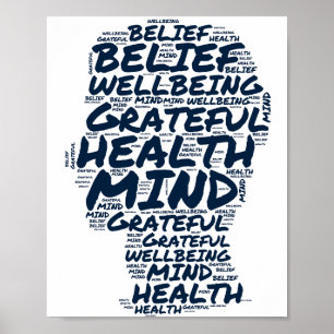 Art mural de gratitude minimaliste moderne