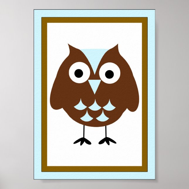 Art mural de hibou 5X7 (Devant)