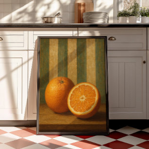 Art mural de vieilles oranges Impression de citr