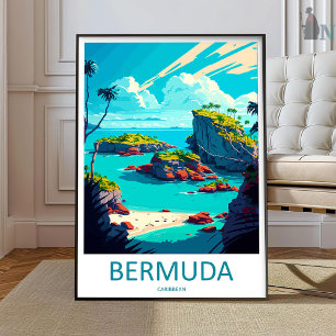 Art mural de voyage aux Bermudes Décoration murale