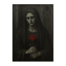 Affiche acrylique Dame gothique en deuil