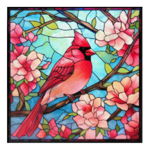 Belle image cardinale en verre