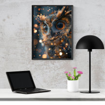 Chouette d'art mural acrylique