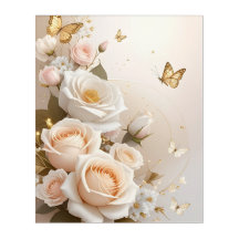 Fleur Éternelle : Rose de Pêche Élégante et Beurre